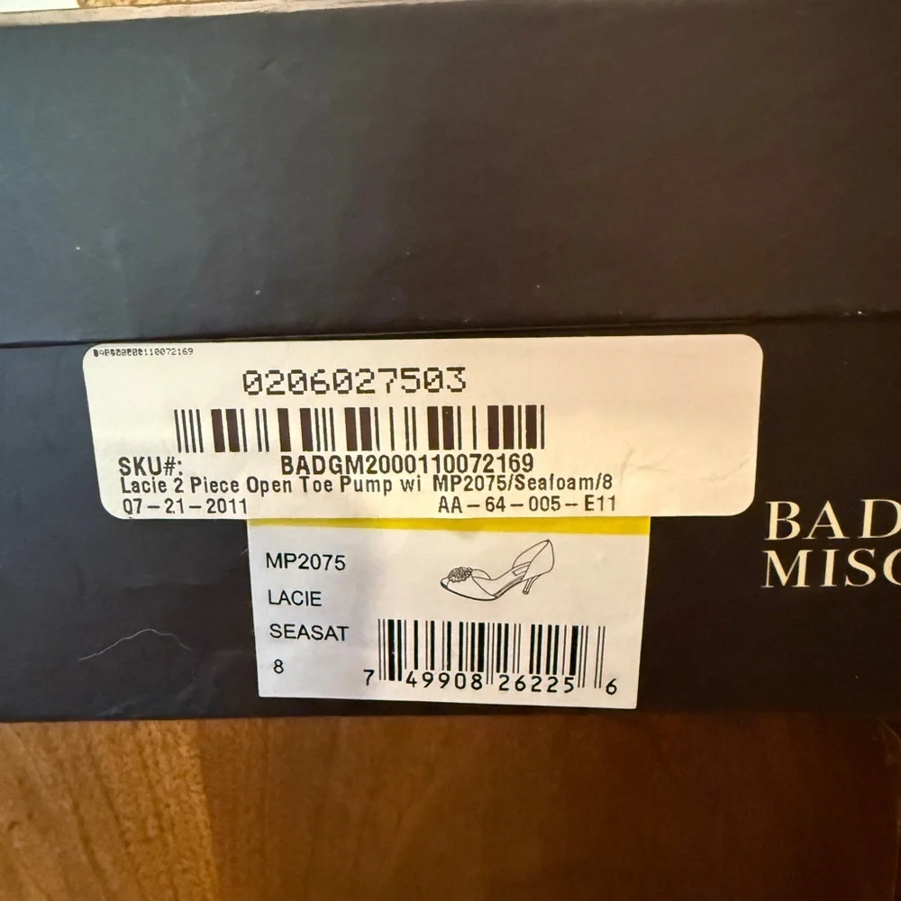 Badgley Mischka Lacie Satin Heels with Sparkling Embellishment - Picture 7 of 9